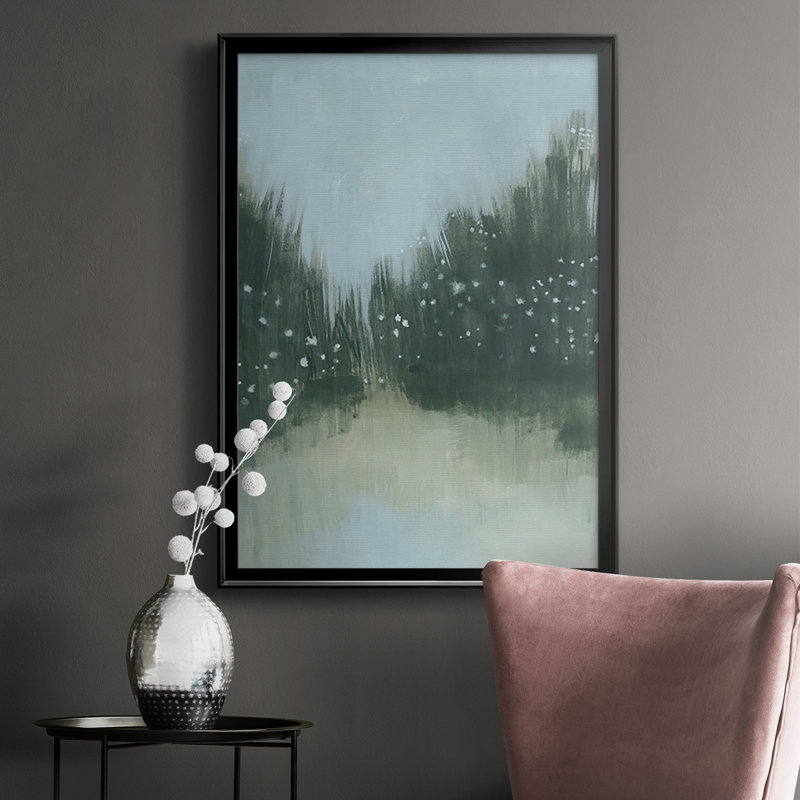 «Marsh Morning Fog II», reproduction encadrée de qualité supérieure - prête à être accrochée, L 18,5 po x H 24,5 po