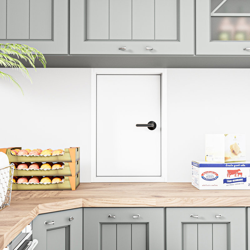 Porte frontale en bois apprêté blanc avec cadre Cosco, L 22 po x H 30 po