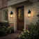 Pankova 16"-1 Outdoor l Wall Light with Dusk to Dawn and Motion Sensor(set of 2)