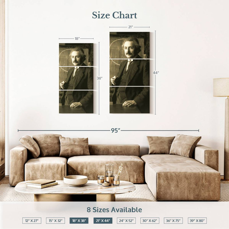 Genius Minded Einstein, 38" H x 18" W