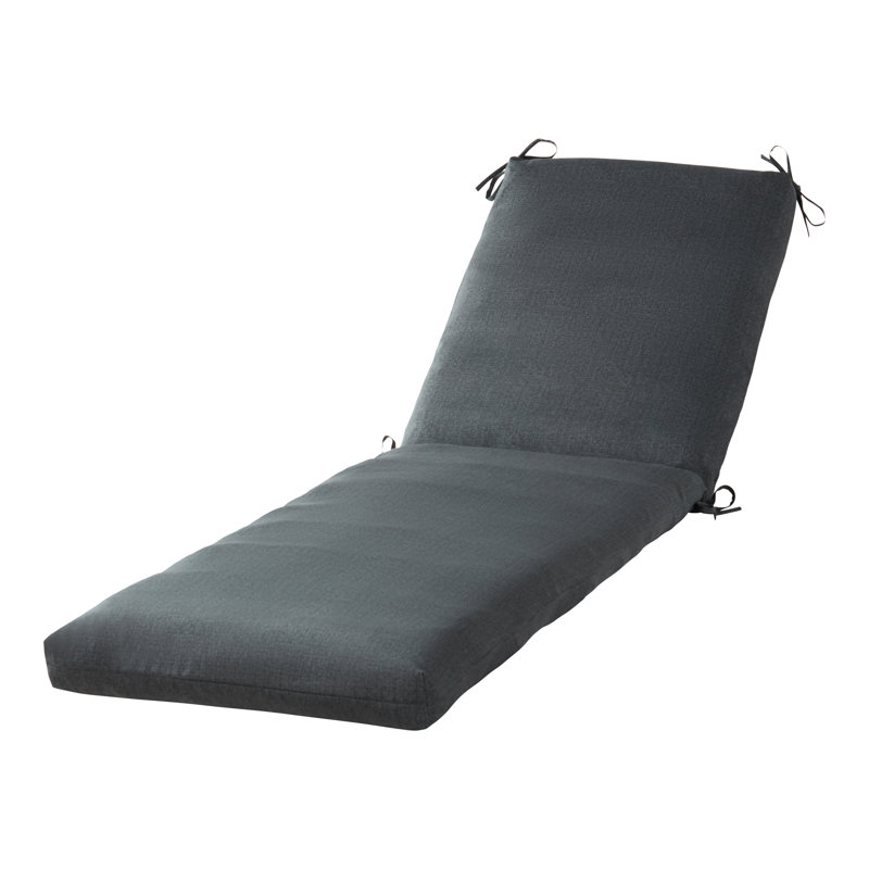 Outdoor Chaise Lounge Chair Cushion, Carbon