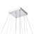 21''x21'' Modern Chrome 3-Tier LED Chandelier – Integrated LED – Adjustable Hanging Height – Ideal for Foyer, Staircase, Dining Room-1272040060
