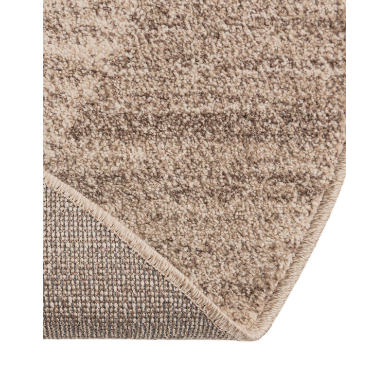 Tapis beige Hermina, Rond 4 pi 1 po