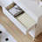 47.24"White Solid Wood Eight-Drawer Cabinet