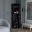 Corner Bar Cabinet With Five Shelves , Eight Bottle Cubbies-848706109