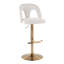 Contemporary Adjustable Swivel Bar Stool Set with T Footrest-143990974-143546746