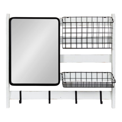 Tanner Metal Wall Organizer with Key Hooks