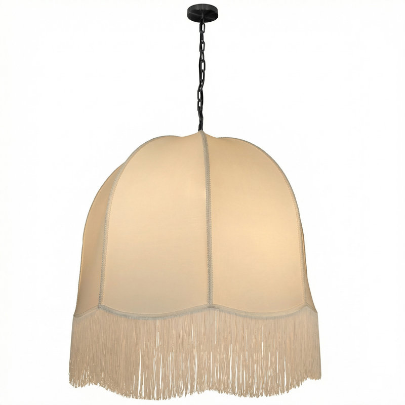 Luminaire suspendu 1 lumière Reina - noir mat - abat-jour blanc, Matte Black