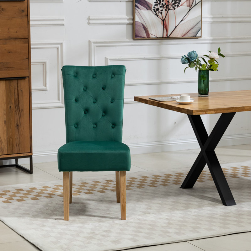 Lassen Upholstered Dining Chair, Green