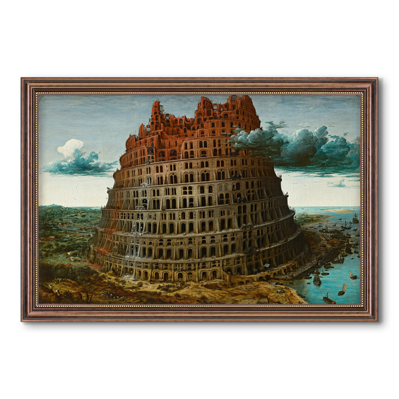 La tour de Babel, v. 1568 - Peter Bruegel l'Ancien - Toile encadrée sur mesure, 28x40 INNER SIZE, Framed Canvas