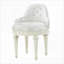 Fauteuil d'appoint pivotant capitonné ivoire, siège de meuble-lavabo rembourré pour adultes, fauteuil polyvalent pour le salon de la chambre à coucher