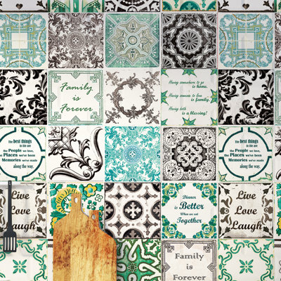 6'' W x 6'' L Vinyl Peel and Stick Field Tile