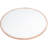 White Frosted Glass Top Round Table In Rose Gold Finish
