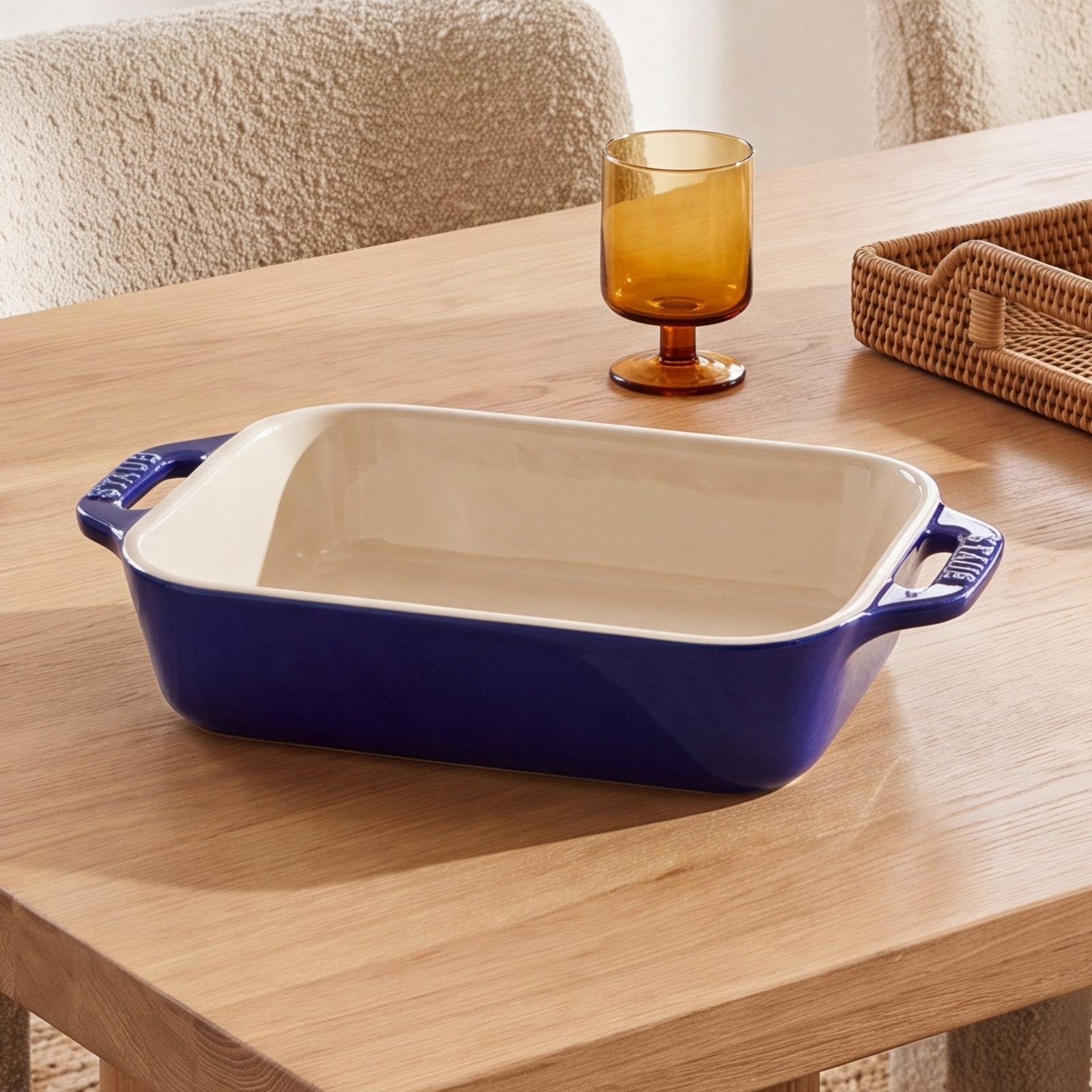 Staub 6" Rectangular Baking Dish, Dark Blue