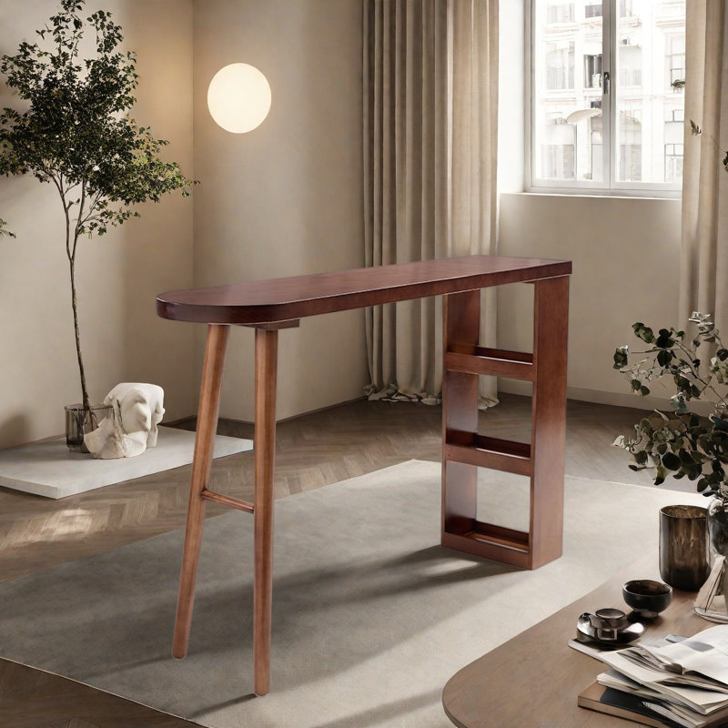 Table de bar de style simple, H 41,3 po x L 62,9 po x l 15,7 po