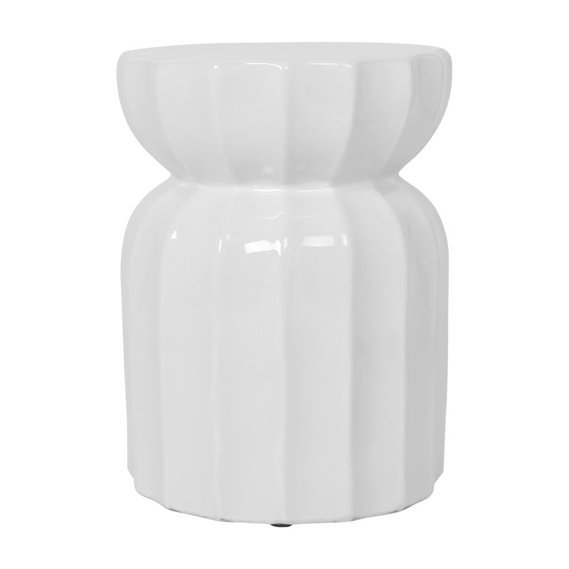 Tabouret de jardin moderne en céramique blanc