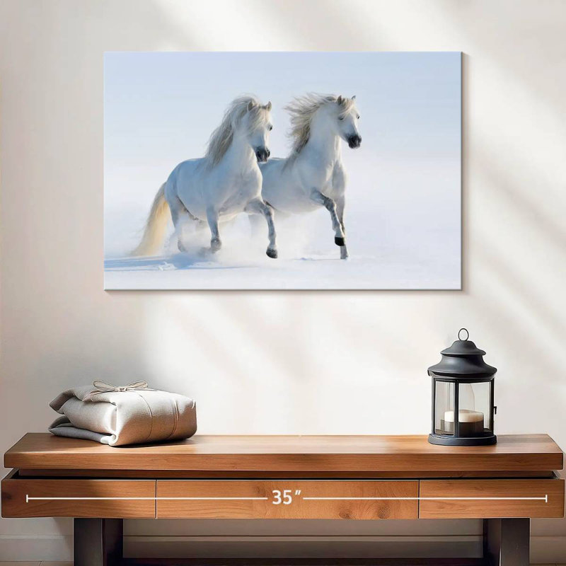 Brampt Snow White Horses, 16" H x 24" W
