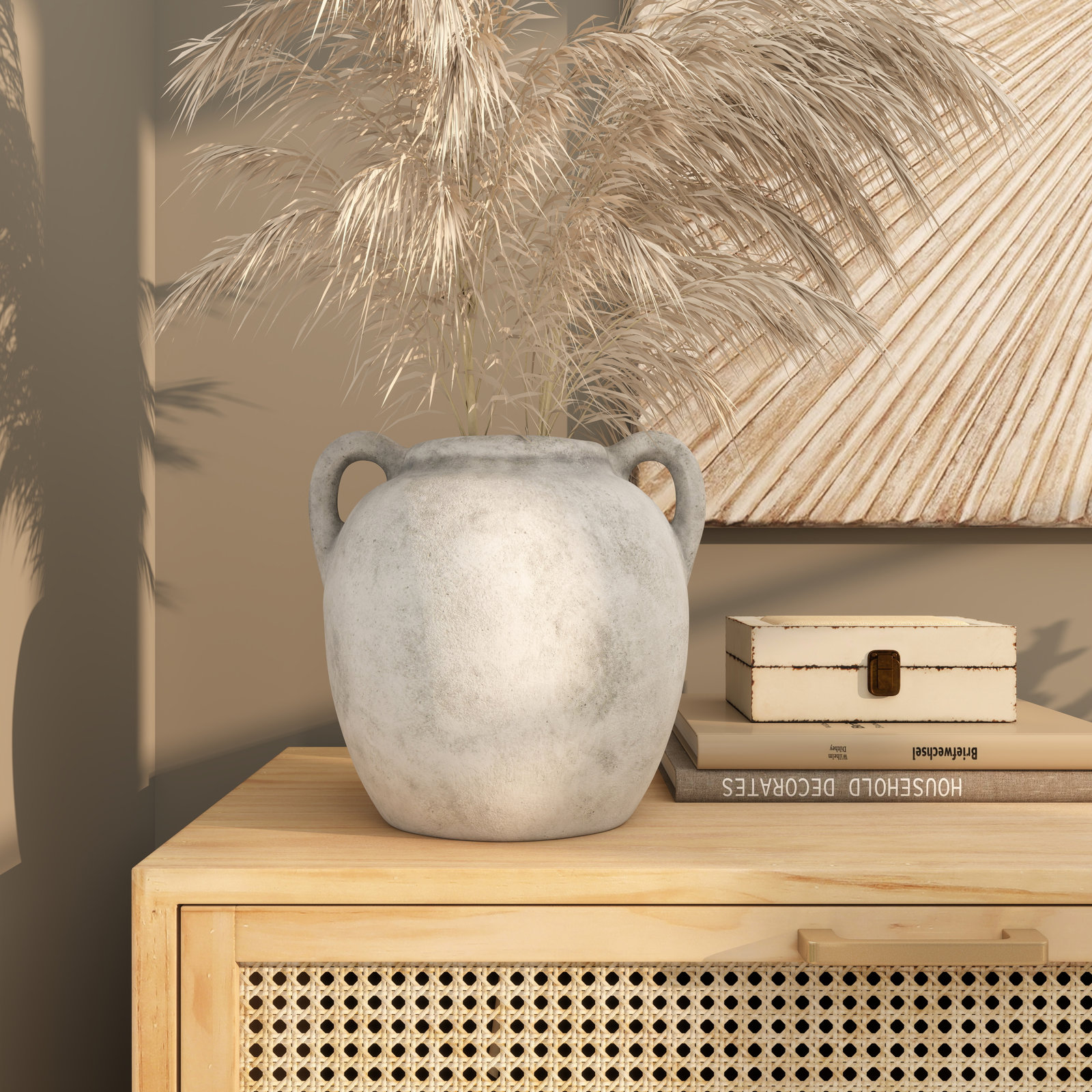 Ceramic Table Vase, White