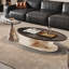 Table basse moderne et simple avec salon ovale-105839618