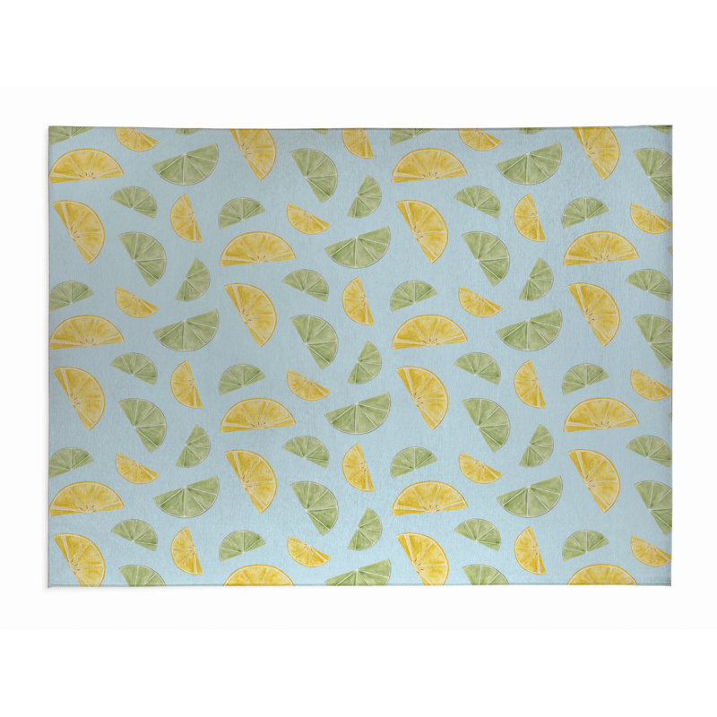 Tapis d'extérieur Summer Limes & Lemons, Rectangulaire 3 pi x 5 pi