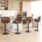 Modern Swivel Faux Leather Bar Stool-1578393036