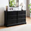 Commode moderne pour chambre à coucher 6 - Commode en bois noir avec unité de rangement spacieuse