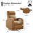 Siru 30.3'' Faux Leather Swivel Reclier Chair-784866324