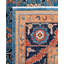 Tapis unique noué à la main Raffin - bleu, 9 pi 10 po x 13 pi 9 po Raffin