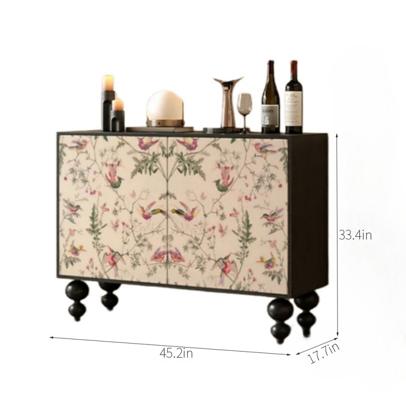 Armoire d'appoint en bois massif French French Retro