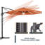 Parasol de patio en porte-à-faux octogonal Alissiya 11FT-1317237245