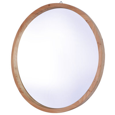 Wood Flat Wall Mirror
