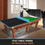 Dessus de table de ping-pong de taille moyenne de 8 pi Roomfitter, plateau de tennis de table pliable et portable pour les jeux d'intérieur-113872605
