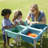ECR4Kids Stackable Square Bins with Non-Snap Lids, Multipurpose Organization, 4-Pack-100032965