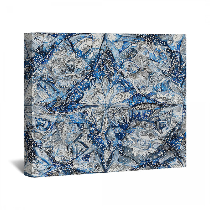 Décoration murale complexe sur toile - Mandala, H 11 po x l 14 po