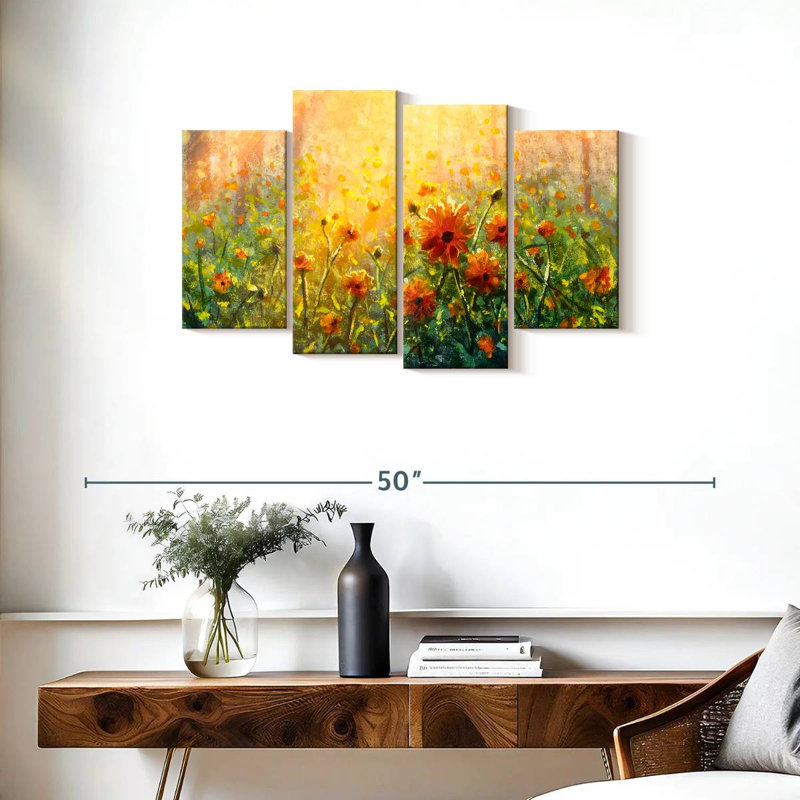 Alvord fleurs au soleil, H 22 po x l 36 po