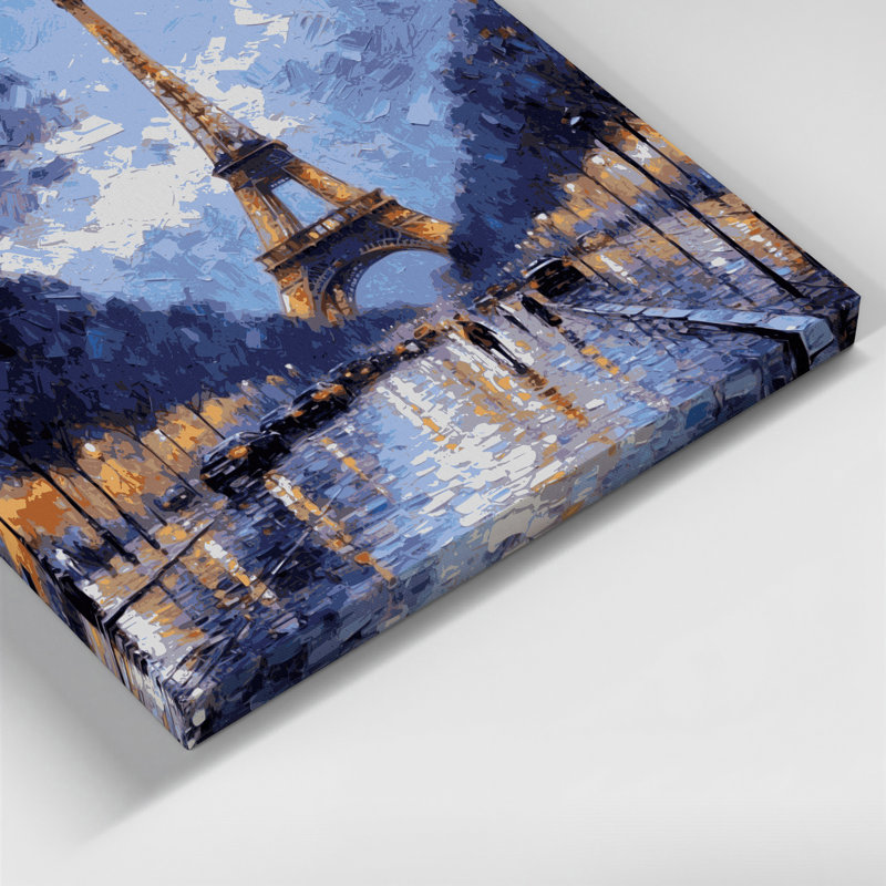 Art mural sur toile avec cités, Paris, France, H 12 po x l 18 po