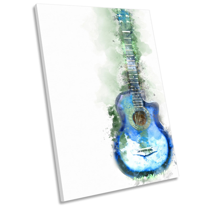 X8485 Guitar Modern Design - Wrapped Canvas Art Prints, 45.7cm H x 30.5cm W x 2cm D