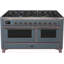 Cuisinière à gaz double autoportante 60 po 5,02 pi³ avec plaque chauffante Majestic II-48279834-48279821