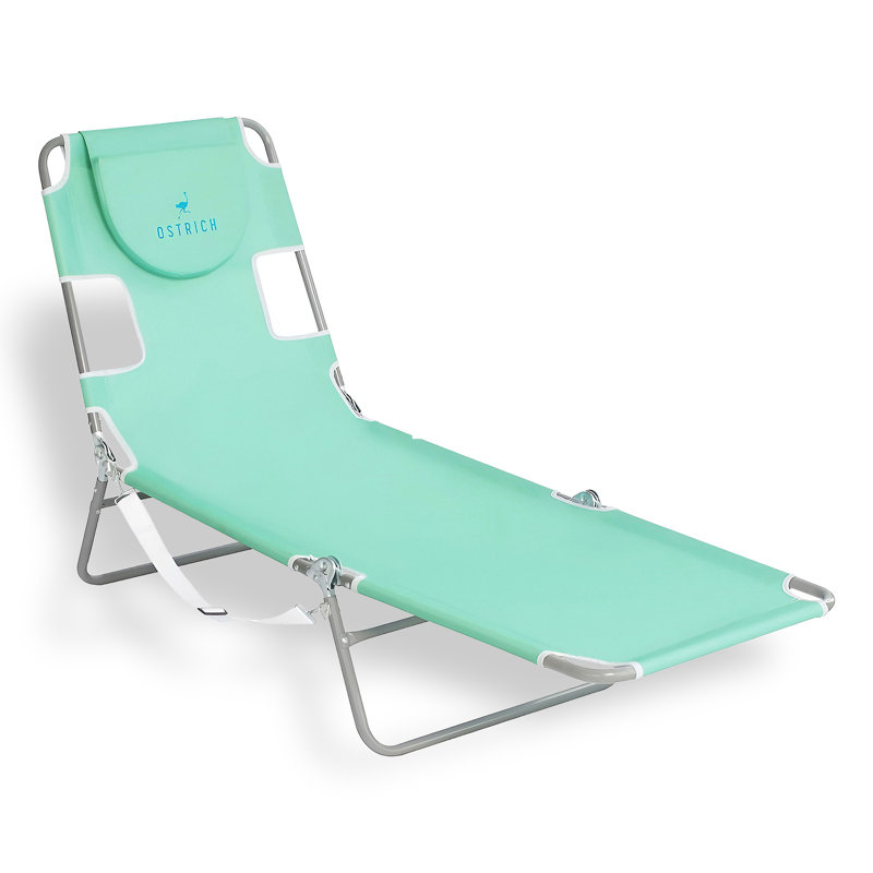 Ostrich The Original Chaise Lounge, Facedown Beach Pool Tanning Chair, Teal, Teal