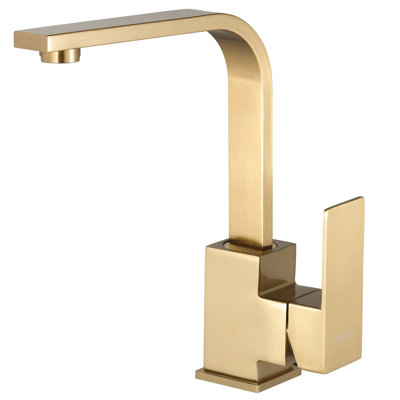 Single-Handle Stainless Steel Deck-Mount Bar Faucet for Prep or Small Sinks