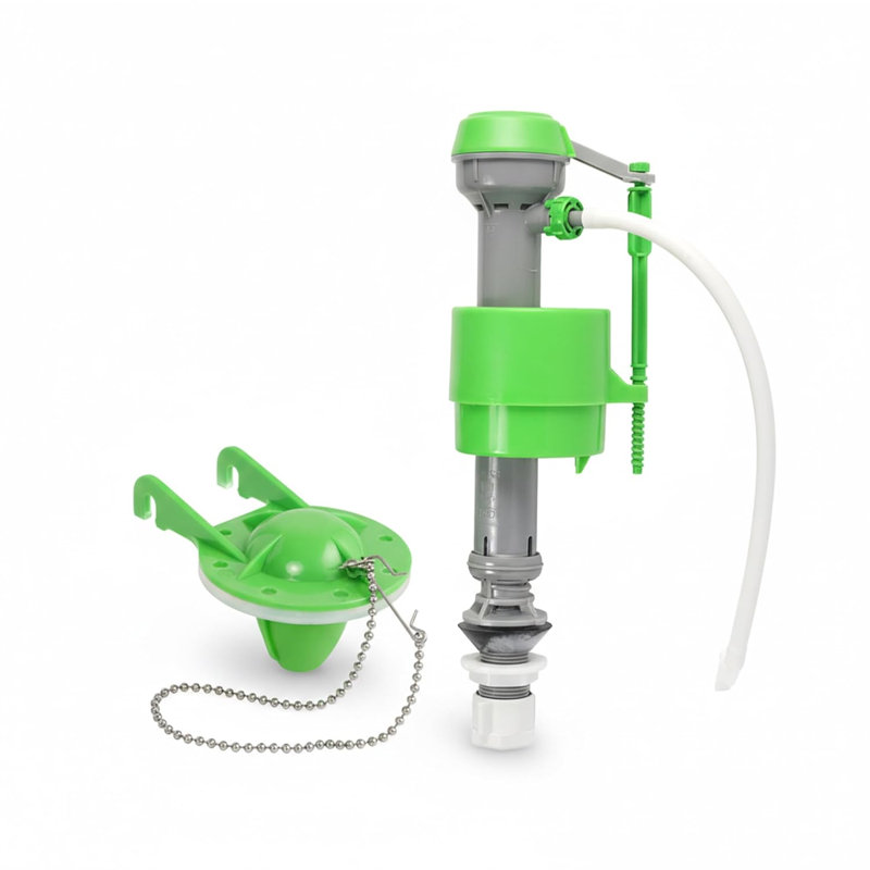 Robinet de remplissage de toilette économiseur d'eau avec clapet anti-siphon réglable de 9 à 13 po avec clapet de 2 pouces