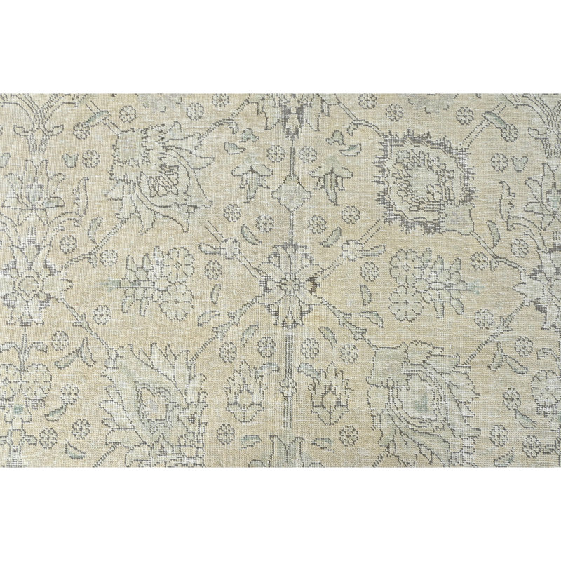 Tapis doré et argenté noué à la main de haute qualité