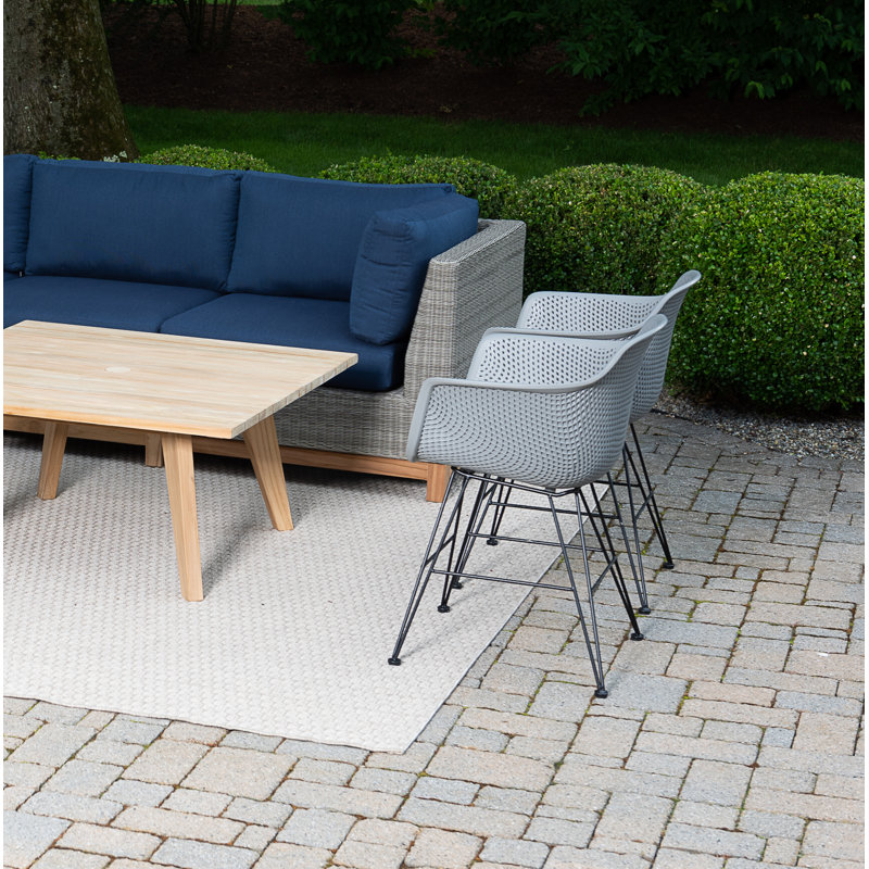 Dusti Outdoor Dining Armchair, Gray
