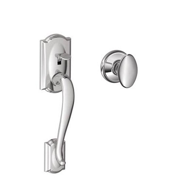 Camelot Lower Half Handleset with Siena Door Knob (Deadbolt Sold Separately)