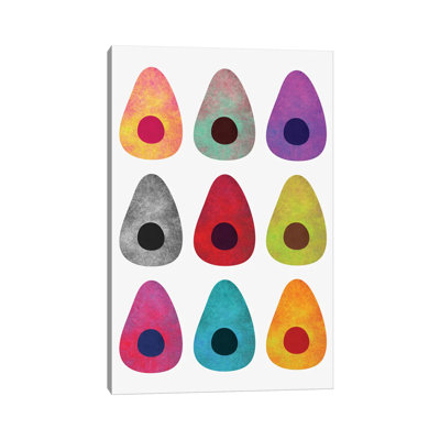 Colored Avocados by Elisabeth Fredriksson - Print on Canvas