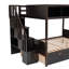Lit superposé simple au-dessus de 5 tiroirs avec tablettes Gurutz par Harriet Bee-238495248