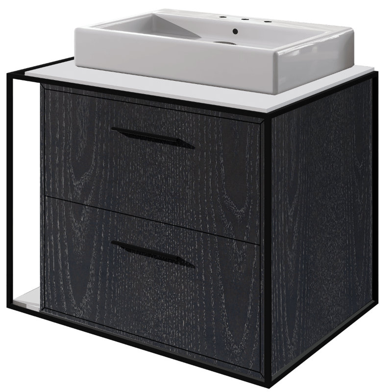 Aquagrande 18.5'' L Bathroom Sink, 3 Hole - 8" Centers