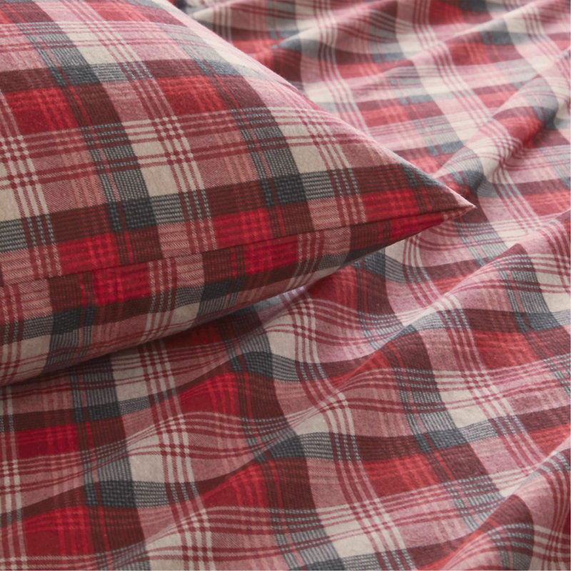 Sheet Set Red Plaid, 3, Twin