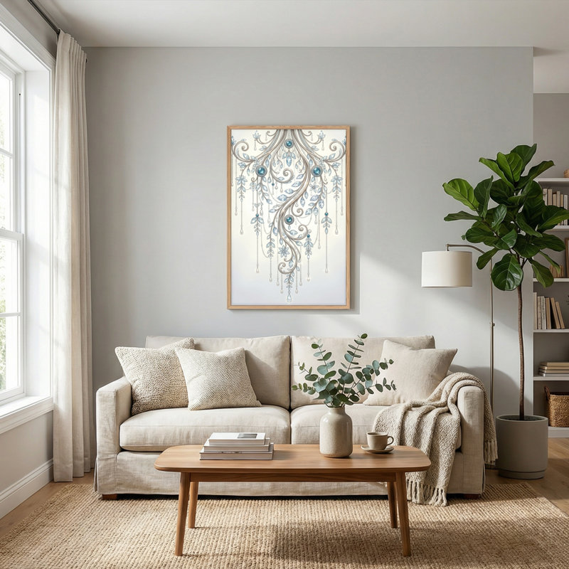 Ensemble élégant d'une toile murale florale, 24"H x 18"W, Natural