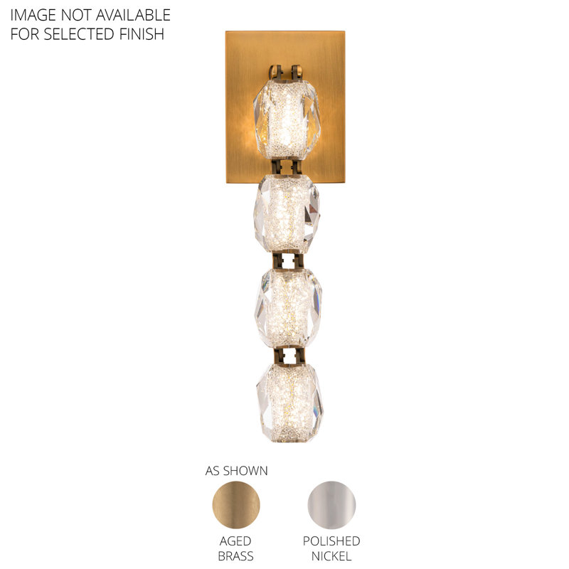 Seduction LED Armed Sconce, Aged Brass, 38.5" H x 4.75" W x 3.75" D